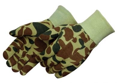 Liberty Green Camouflage Cotton Gloves, (4506)