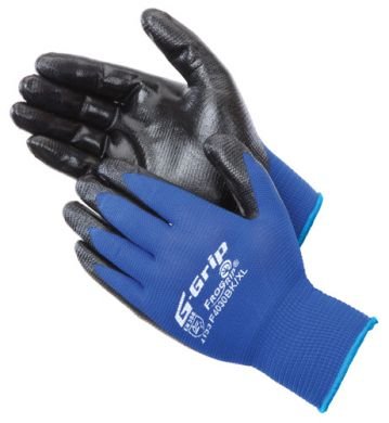 Liberty G-Grip Nitrile Foam Palm Coated Safety Gloves, (F4030BK)