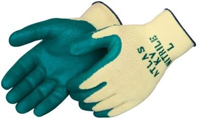 Liberty Premium Textured Green Nitrile Palm Coated Cut Resistant Gloves, (KV350)