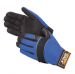Liberty BlueKnight Premium Simulated Black Leather Mechanics Gloves, (0916)