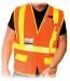 High Visibility Class 2 Solid Fabric Safety Vest, (302-USV4)