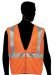 Orange Safety Vest with Silver Stripes, (C16003F)