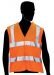 Orange Safety Vest with Silver Stripes, (C16005F)