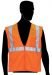 Orange Safety Vest with Silver Stripes, (C16006F)