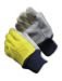 High Visibility Superior Grade Gloves with Leather Palms and Knitwrists, (86-4104YBC)