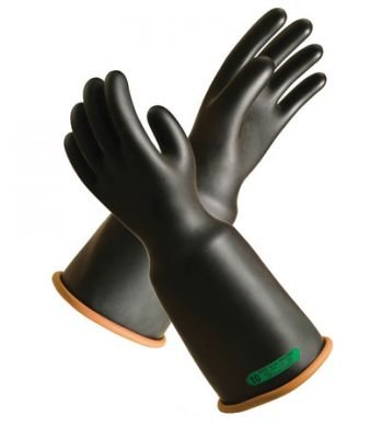 NOVAX Class 3 Electrical Rated Rubber Insulating Gloves, Unlined, (159-3-16)
