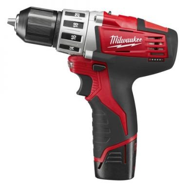 Milwaukee M12 Cordless Lithium-Ion 3/8 Inch Drill/Driver Kit, (2410-22)
