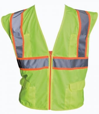 High Visibility Class 2 Solid Fabric Surveyor's Safety Vest, (302-MAP)