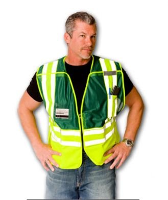 High Visibility ANSI 207 Public Safety Vest, (302-PSV-GRN)