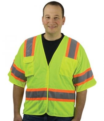 High Visibility Class 3 Mesh Breakaway Safety Vest, (303-5PMTT)
