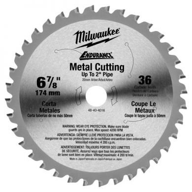 Milwaukee 6 7/8 Inch 36 Teeth Ferrous Metal Circular Saw Blade, (48-40-4016)