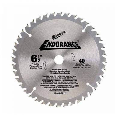 Milwaukee 6 1/2 Inch 24 Teeth Carbide Circular Saw Blade, (48-40-4108)