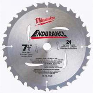 Milwaukee 7 1/4 Inch 24 Carbide Teeth Circular Saw Blade, 25 Pack, (48-40-4123)