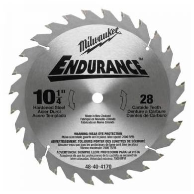 Milwaukee 10 1/4 Inch 28 Carbide Teeth Circular Saw Blade, (48-40-4170)