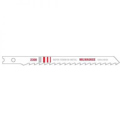 Milwaukee 4 Inch 6 TPI Bi-Metal Jig Saw Blade, 5 Pack, (48-42-2300)