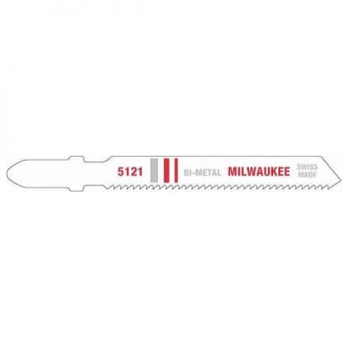 Milwaukee 3 Inch 18 TPI Bi-Metal Jig Saw Blade, 5 Pack, (48-42-5121)
