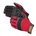 Liberty Crimson Warrior Premium Simulated Black Leather Mechanics Gloves, (0915)