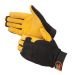 Liberty GoldenKnight Premium Grain Deerskin Leather Mechanics Gloves with Black Spandex Fabric, (0918)