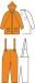 35 Mil Orange PVC/Polyester 3 Piece Rain Suit, (1240)