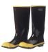 Black Rubber 16 Inch Boots with Steel Toe, (1501)