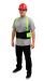 High-Visibility Back Support, Fluorescent Lime Green with Adjustable Suspenders, (1908HG)