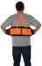 High-Visibility Back Support, Fluorescent Orange with Adjustable Suspenders, (1908HO)