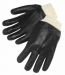 Liberty Sandy Finish Black PVC Knit Wrist - Jersey Lined Chemical Resistant Gloves, (2631)