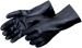Liberty Sandy Finish Black PVC Gauntlet - Jersey Lined Chemical Resistant Gloves, (2632)