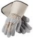 PIP Gold Series, Split Leather Palm Gloves with Rubberized Gauntlet Cuffs, (81-8663)