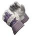 PIP Economy Series, Split Leather Palm Gunn Pattern Gloves with Rubberized Fabric Cuffs, (85-7500)