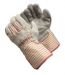 PIP Economy Grade, Split Leather Palm Gloves with Starched Fabric Gaunlet Cuff, (85-7612S)