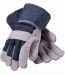 PIP Economy Series, Split Leather Palm Gunn Pattern Gloves with Denim Fabric Cuffs, (85-DB7563P)