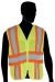 Lime Green Safety Vest with Silver and Orange Stripes, (C16007G)