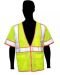 Lime Green Safety Vest with Orange and Silver Stripes, (C16014G)
