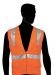 Orange Safety Vest with Silver Stripes, (C16021F)