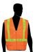Orange Safety Vest with Yellow PVC Stripes, (C16842)