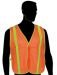 Orange Safety Vest with Yellow PVC Stripes, (N16230)